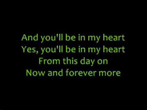 you'll be in my heart phil collins lyrics|Phil Collins .